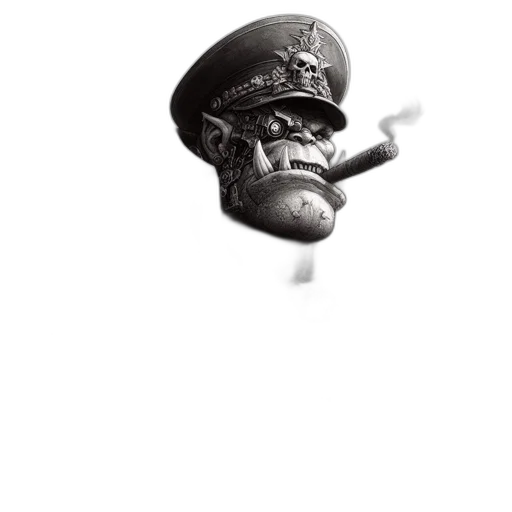mask, hat, weapon, robot, concept art, photorealistic, pencil sketch, 3d render transparent PNG cut-out