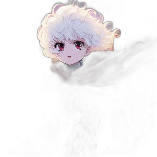 creature, dragon, hair, face, watercolor, anime, pixel art, concept art transparent PNG cut-out