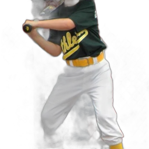 baseball, player, green, yellow transparent PNG cut-out