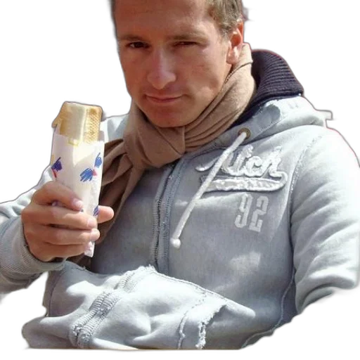 bottle, jacket, staff, weapon, photorealistic, 3d render, man, grey transparent PNG cut-out