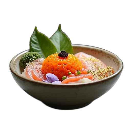 food, hat, photorealistic, 3d render, bowl, filled, variety, ingredients transparent PNG cut-out