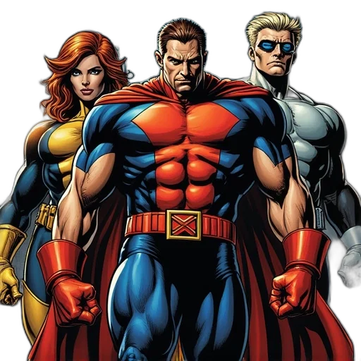 comic book art, concept art, men, origins transparent PNG cut-out