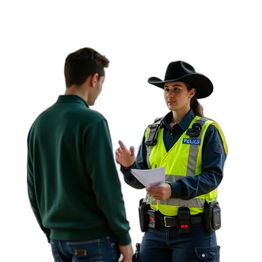 jacket, hat, staff, weapon, city street, forest, fire, police transparent PNG cut-out