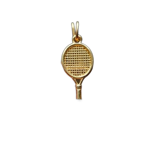 jewelry, staff, small, golden, tennis, racket, charm, held transparent PNG cut-out