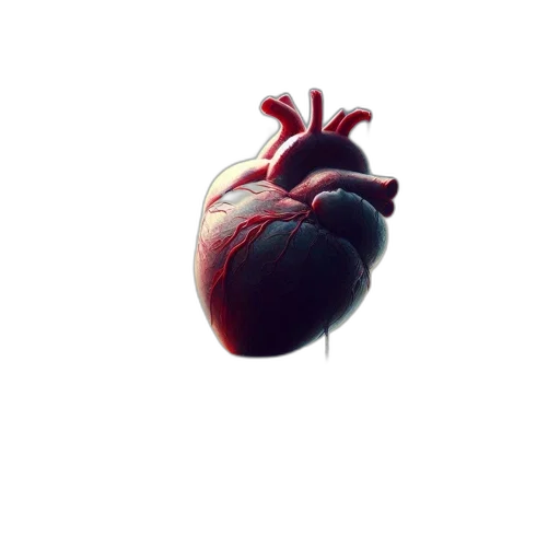 food, 3d render, pixel art, concept art, photorealistic, human, heart, intricately transparent PNG cut-out