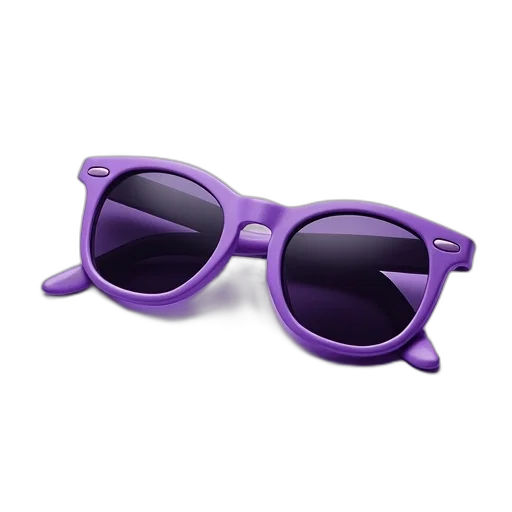 3d render, vaporwave, pastel, pair, sunglasses, purple, frame, black transparent PNG cut-out