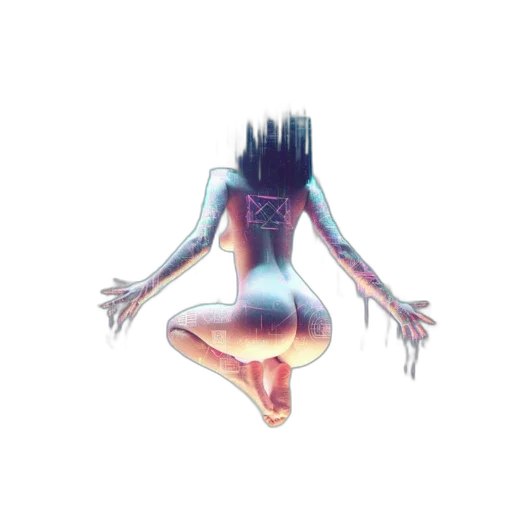 creature, robot, crown, mask, concept art, cyberpunk, vaporwave, pixel art transparent PNG cut-out