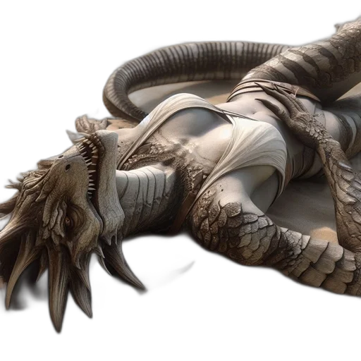 dragon, creature, animal, concept art, 3d render, fantasy art, photorealistic, imposing transparent PNG cut-out