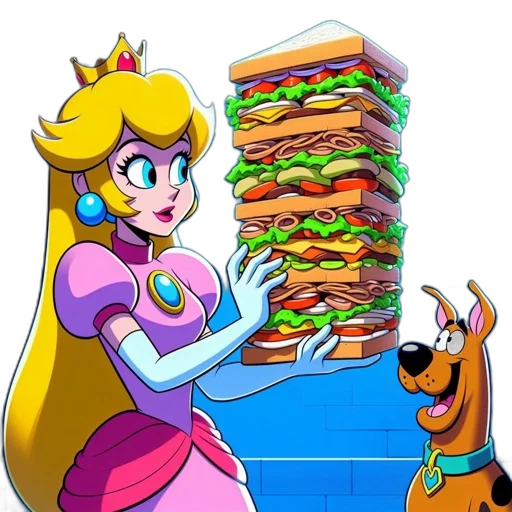 food, dress, animal, weapon, concept art, pixel art, vaporwave, cartoon transparent PNG cut-out