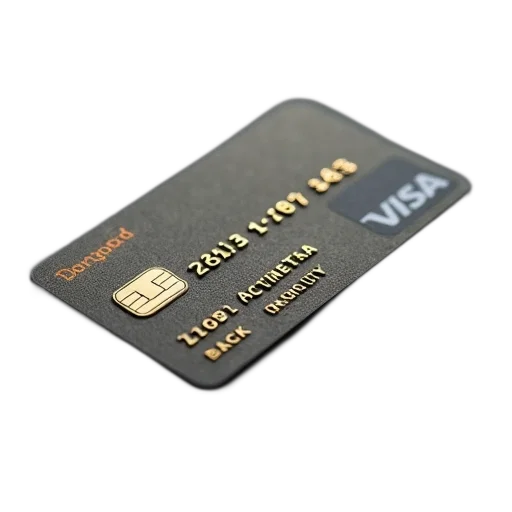 3d render, business, credit, card, front transparent PNG cut-out