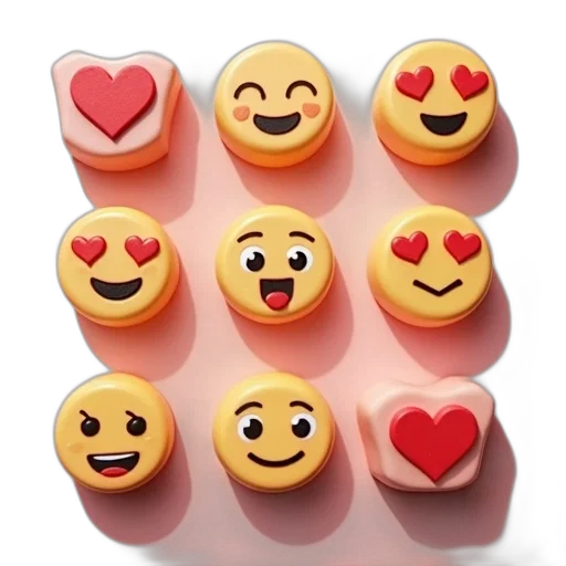 face, jewelry, love, emoji, eraser, set transparent PNG cut-out