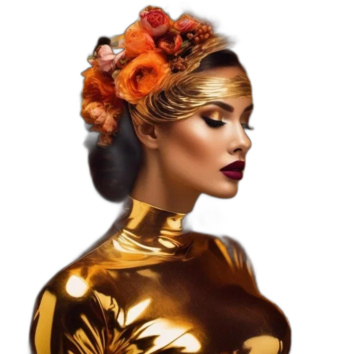 crown, mask, jewelry, dress, photorealistic, fantasy art, concept art, 3d render transparent PNG cut-out
