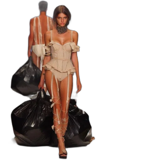 dress, earth tones, fashion, show, features, model, wearing, beige transparent PNG cut-out