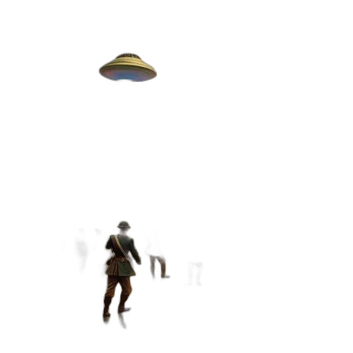 hat, creature, robot, umbrella, concept art, pixel art, 3d render, fantasy art transparent PNG cut-out