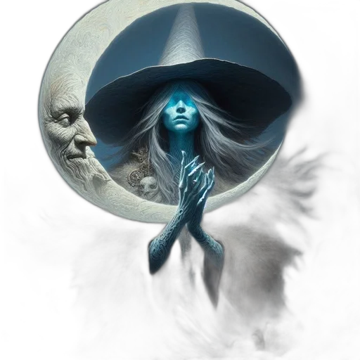 mask, hat, staff, face, fantasy art, concept art, comic book art, photorealistic transparent PNG cut-out