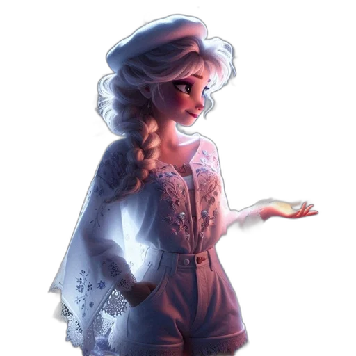 dress, crown, hat, staff, concept art, watercolor, fantasy art, 3d render transparent PNG cut-out