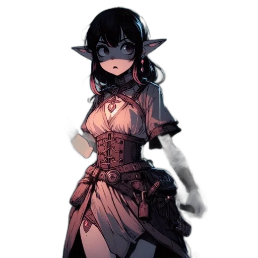 dress, staff, weapon, sword, fantasy art, concept art, pixel art, comic book art transparent PNG cut-out