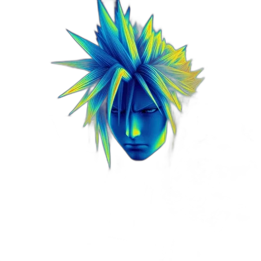 mask, crown, flower, hair, vaporwave, 3d render, concept art, photorealistic transparent PNG cut-out