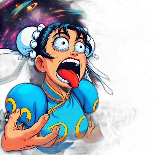 comic book art, concept art, anime, fantasy art, underwater, blue, animated, figure transparent PNG cut-out