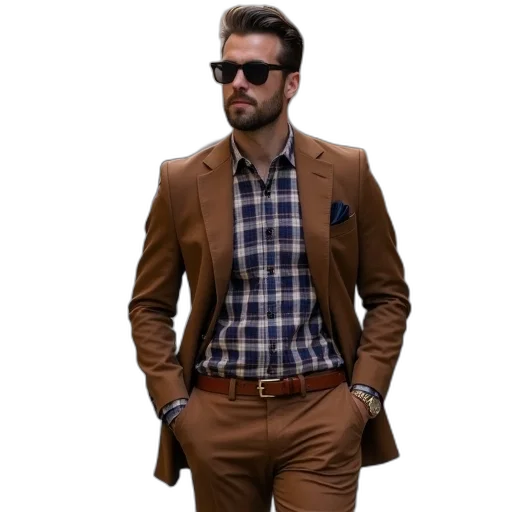 jacket, staff, photorealistic, 3d render, earth tones, colorful, dark, golden transparent PNG cut-out