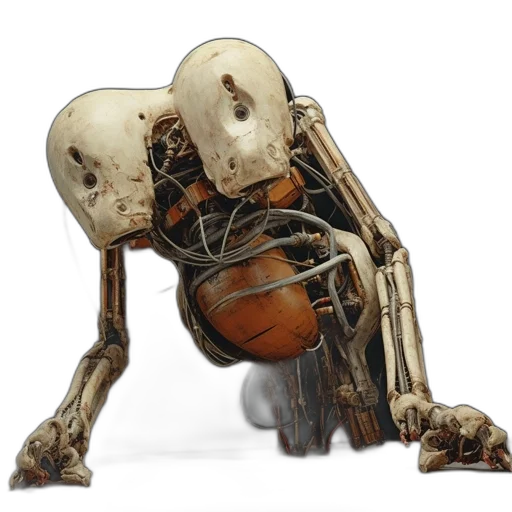 robot, mask, furniture, weapon, 3d render, concept art, image, depicts transparent PNG cut-out