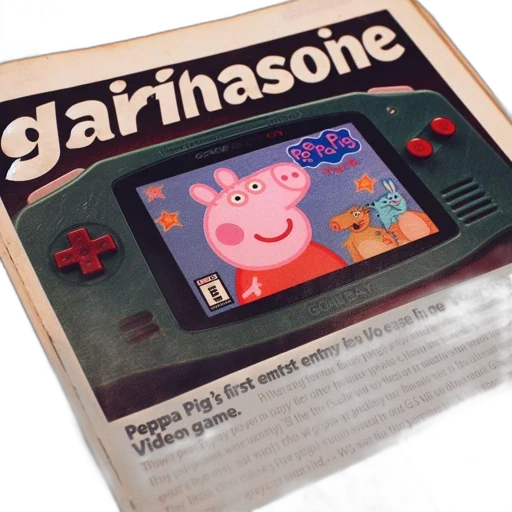 weapon, 3d render, magazine, features, peppa, pig, game, boy transparent PNG cut-out