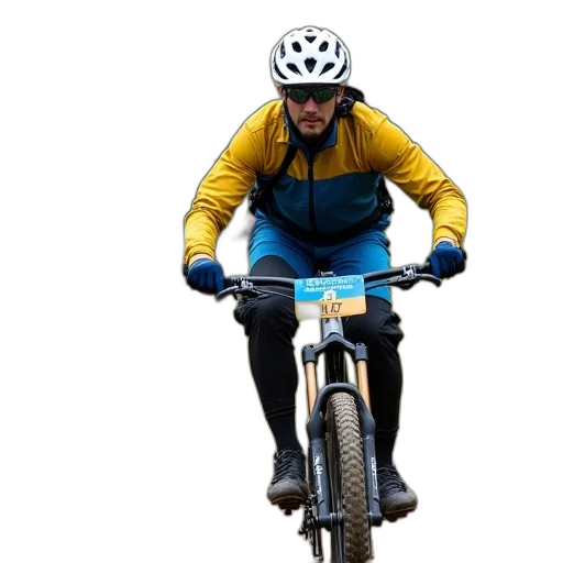 jacket, group, mountain, bikers, riding, dirt, trail, main transparent PNG cut-out