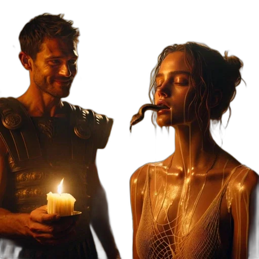 concept art, underwater, fire, rain, night, ancient, scene, possibly transparent PNG cut-out