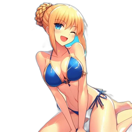 staff, dress, anime, pixel art, cartoon, concept art, beach, blue transparent PNG cut-out
