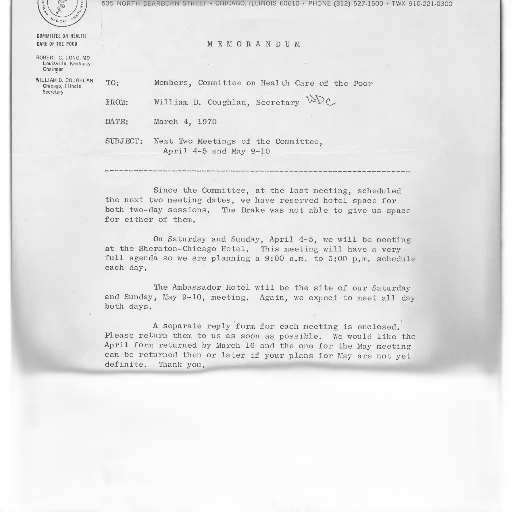 memo, march, 1970, addressed, committee, health, care, poor transparent PNG cut-out