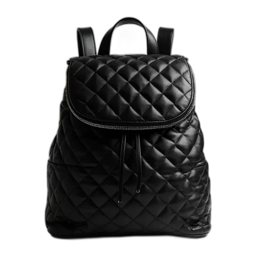 jacket, women, black, quilted transparent PNG cut-out