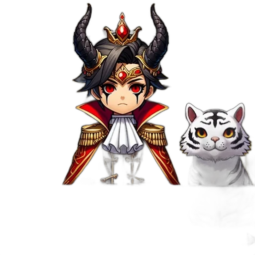 dragon, crown, mask, staff, pixel art, fantasy art, concept art, anime transparent PNG cut-out