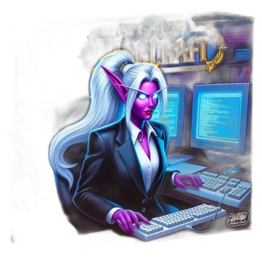 robot, staff, creature, jewelry, concept art, cyberpunk, vaporwave, fantasy art transparent PNG cut-out