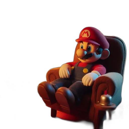 furniture, hat, crown, animal, 3d render, concept art, pixel art, vaporwave transparent PNG cut-out
