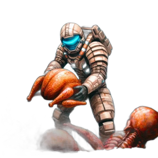 robot, weapon, food, creature, concept art, 3d render, pixel art, fantasy art transparent PNG cut-out