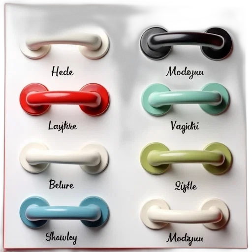 jewelry, furniture, colorful, collection, various, colored, door, handles transparent PNG cut-out