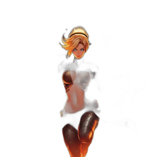 hat, dress, staff, weapon, concept art, fantasy art, 3d render, comic book art transparent PNG cut-out