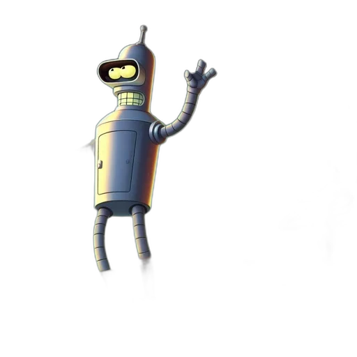 robot, staff, creature, animal, 3d render, concept art, pixel art, cartoon transparent PNG cut-out