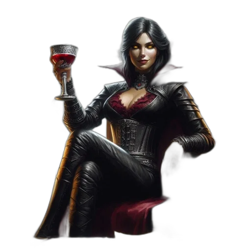 concept art, fantasy art, comic book art, pixel art, woman, yellow, eyes, sits transparent PNG cut-out