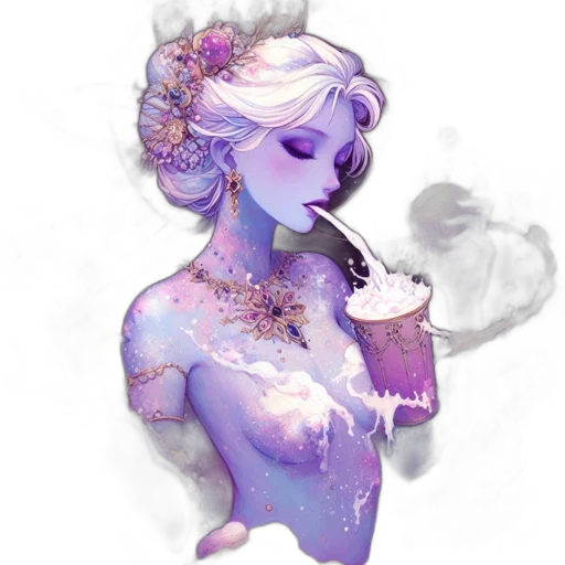 dress, staff, crown, fantasy art, concept art, watercolor, pixel art, outer space transparent PNG cut-out