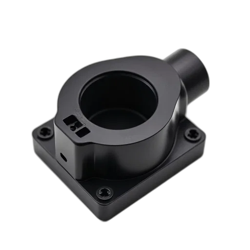 black, plastic, component, circular, opening, small, protruding, piece transparent PNG cut-out