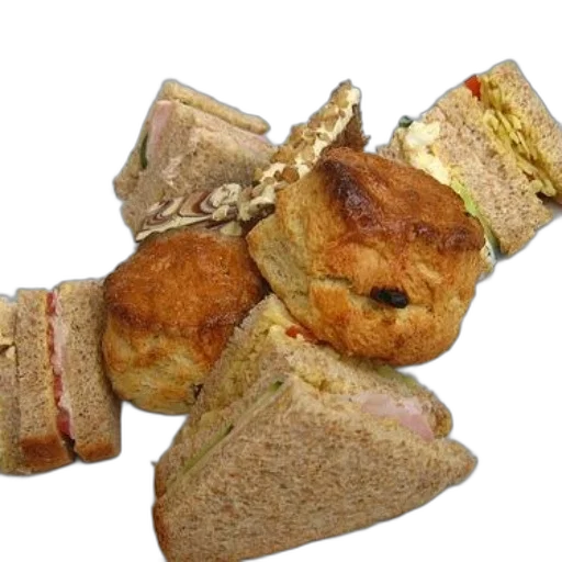 food, crown, jewelry, 3d render, photorealistic, plate, sandwiches, scones transparent PNG cut-out