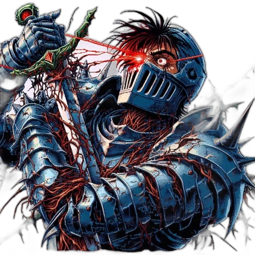 robot, weapon, concept art, comic book art, cyberpunk, pixel art, imposing, heavily transparent PNG cut-out