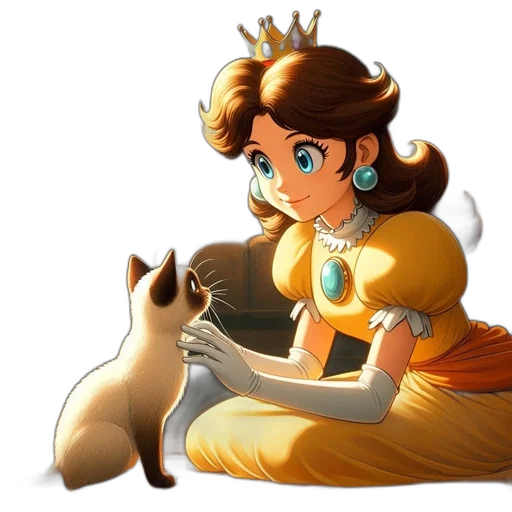 crown, staff, jewelry, animal, concept art, fantasy art, cartoon, pixel art transparent PNG cut-out