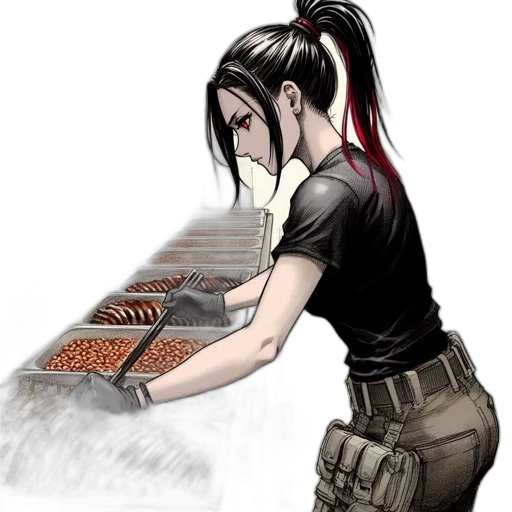 food, staff, weapon, comic book art, concept art, anime, cartoon, woman transparent PNG cut-out