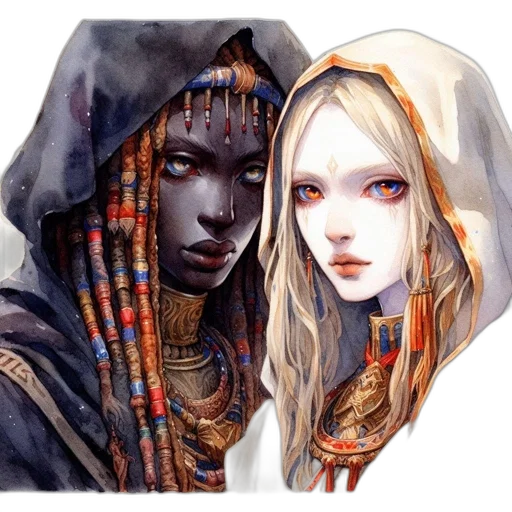 mask, face, jewelry, fantasy art, concept art, watercolor, photorealistic, dark transparent PNG cut-out