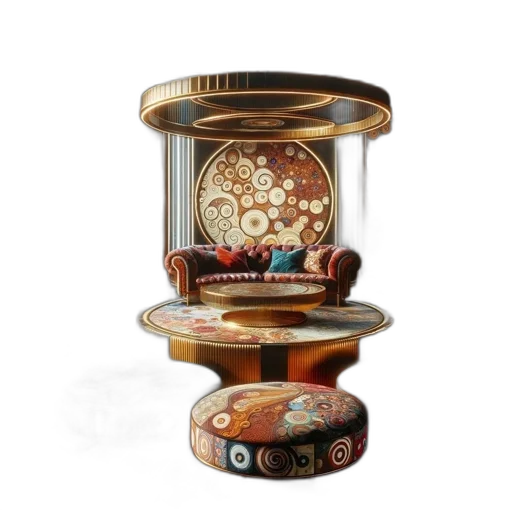 furniture, jewelry, crown, 3d render, elaborate, room, features, ornate transparent PNG cut-out