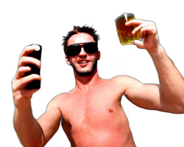 selfie, bloke, wearing, tank transparent PNG cut-out