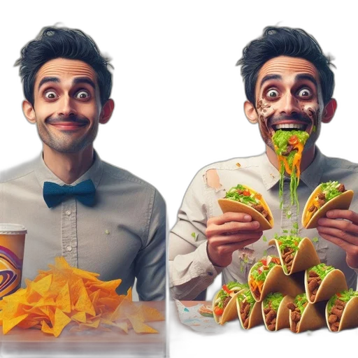 food, face, concept art, photorealistic, 3d render, fantasy art, man, depicted transparent PNG cut-out