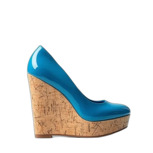 shoes, blue, wedge, shoe transparent PNG cut-out